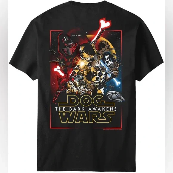 ✨Unisex Big Dogs Dog Wars The Bark Awakens Tshirt Size XL - Picture 1 of 7